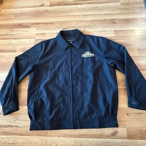 Vintage Fremont Hotel & Casino Jacket Black‎ Zip Up Frey Ling USA L Embroidered
